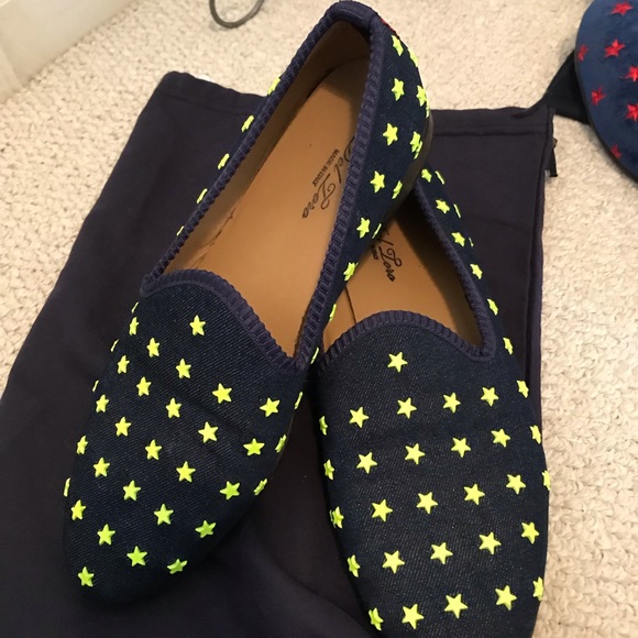 Del Toto mens shoes navy with lime applied stars size 10 star name removed $550 - Picture 3 of 7